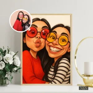 Custom Caricature Portrait from Photo | Personalized Digital Drawing | Funny Gift for Couples, Friends, Pets, Family | Printable Art